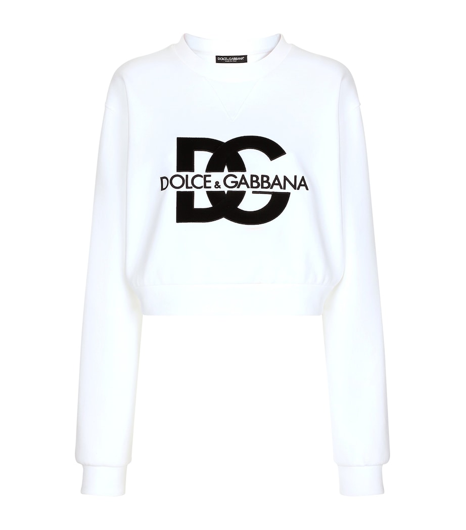 Dolce & Gabbana Multi Cropped Logo Sweatshirt