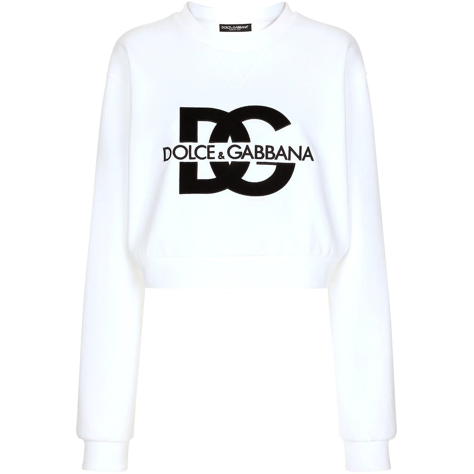 Dolce & Gabbana Multi Cropped Logo Sweatshirt