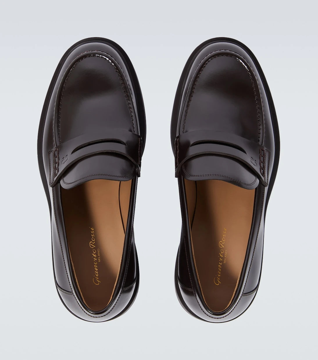 Gianvito Rossi - Harris leather penny loafers