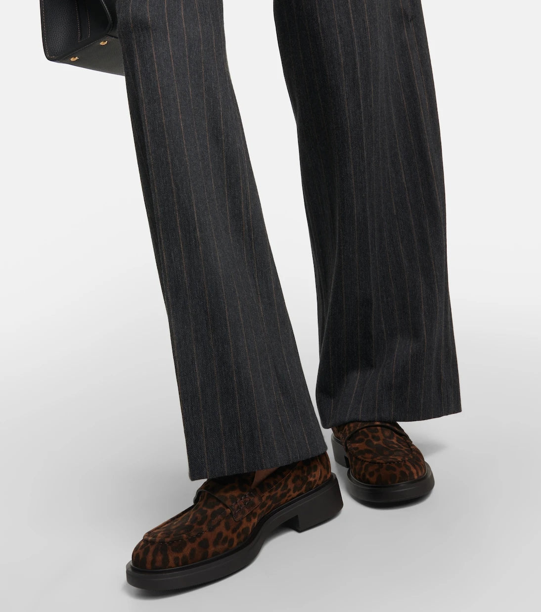Gianvito Rossi - Harris leopar desenli süet loafer