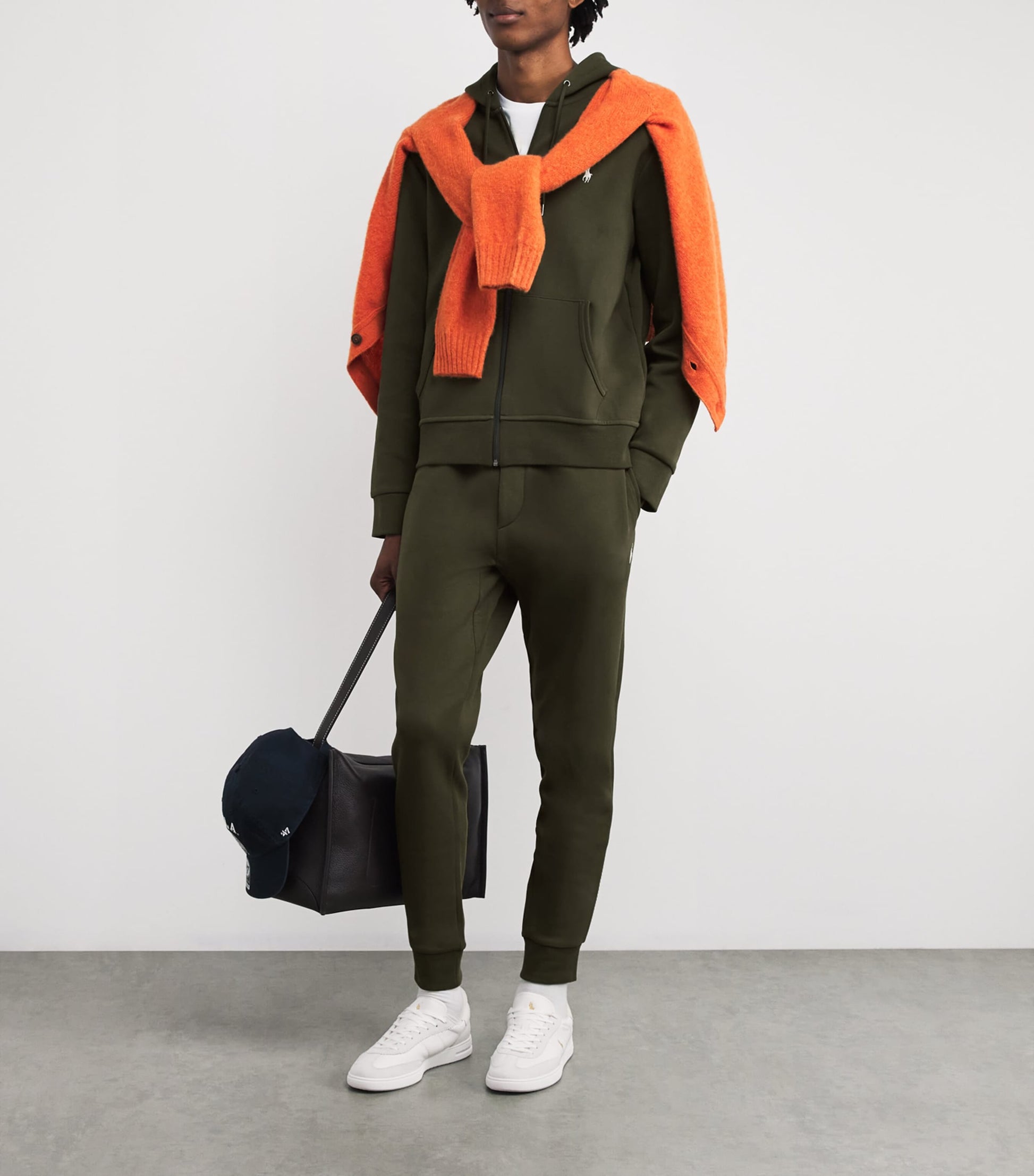 Polo Ralph Lauren Green Tech Knit Zip-Up Hoodie