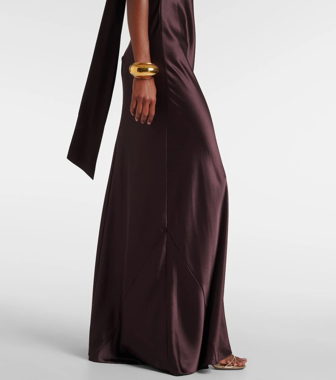 Galvan - Pandora halterneck satin maxi dress