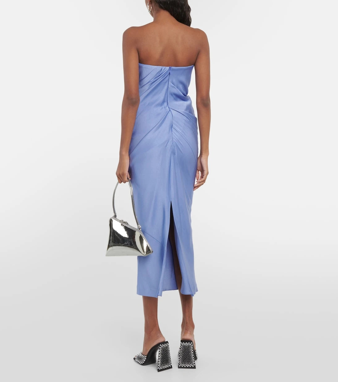 Alex Perry - Draped strapless crepe midi dress