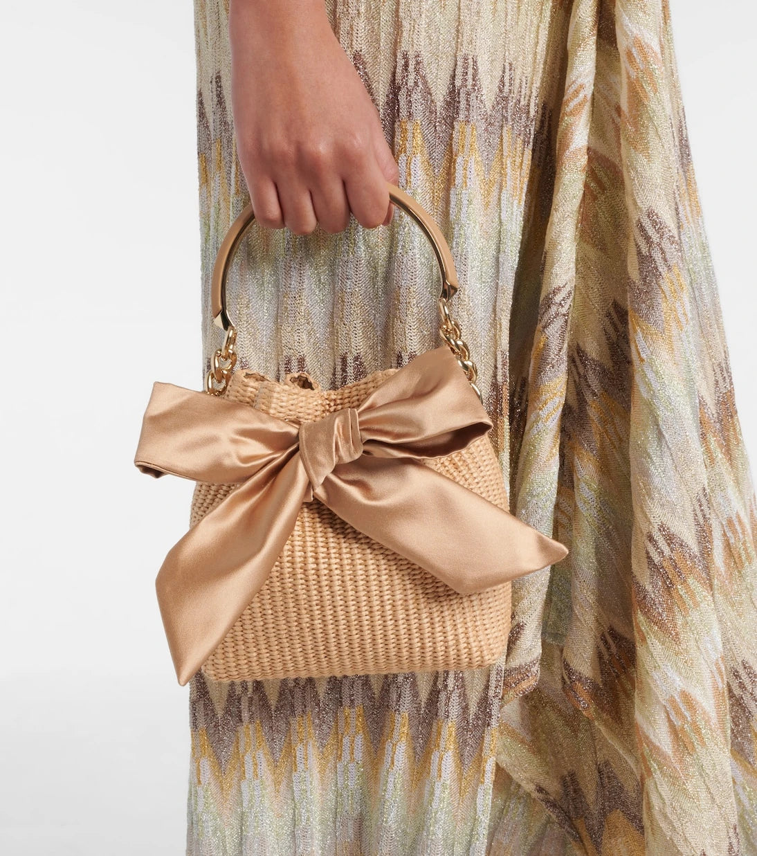 Jimmy Choo - Bon Bon raffia bucket bag