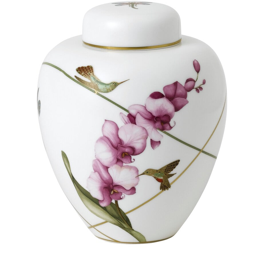 Hummingbird Lidded Vase (15cm)