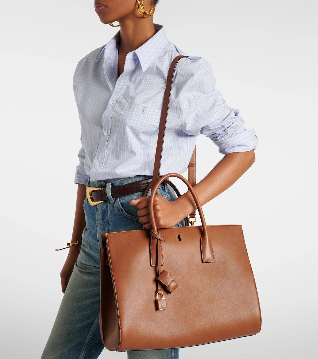 Saint Laurent - Sac De Jour Large leather tote bag