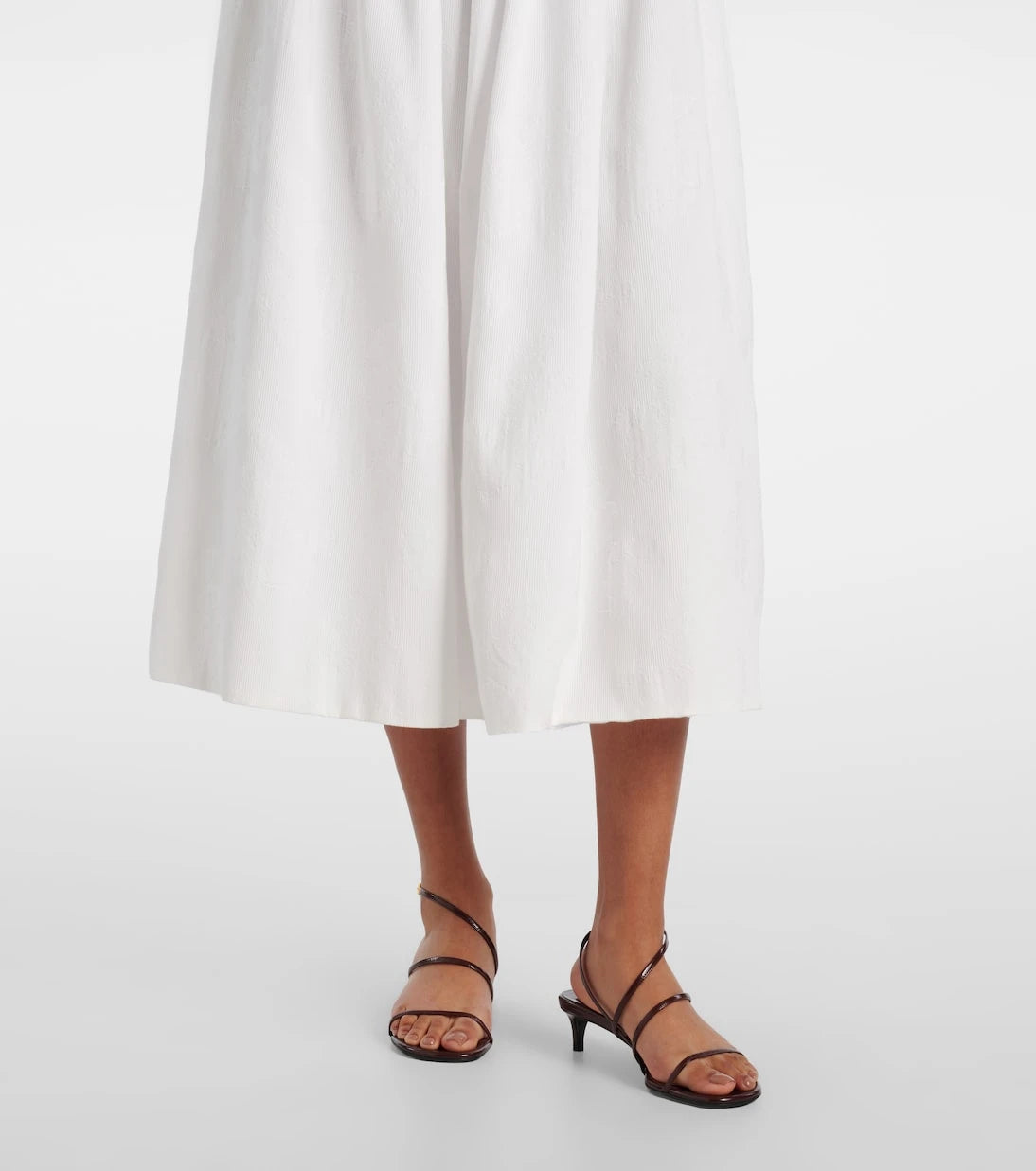 Markarian - Leia ruched embroidered cotton midi dress