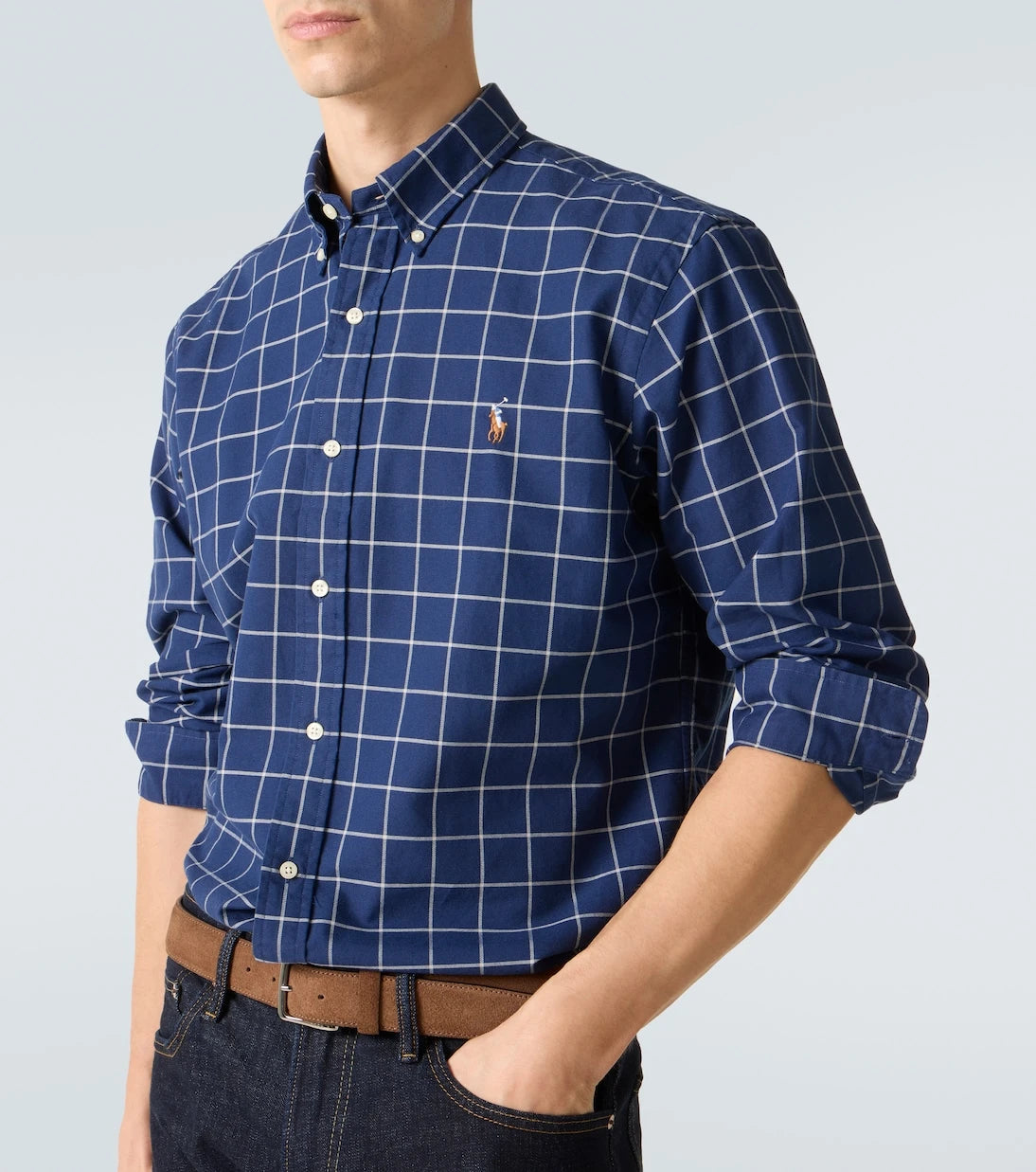Polo Ralph Lauren - قميص بوبلين قطني كاروهات