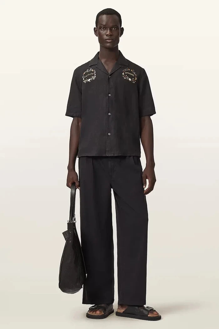 AllSaints Erkek Keten Gömlek KLAVICLE