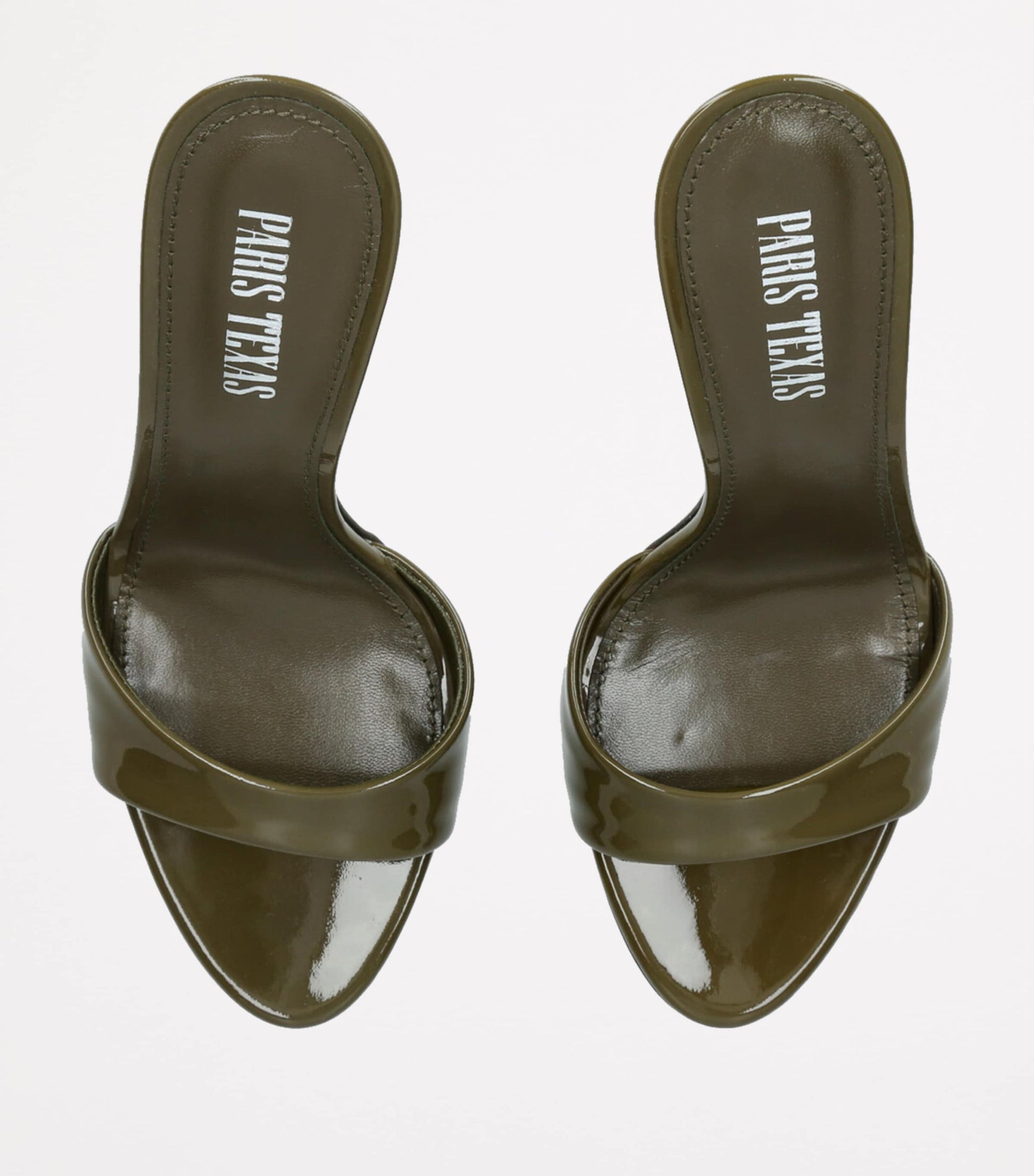 Green Patent Leather Lidia Mules 105