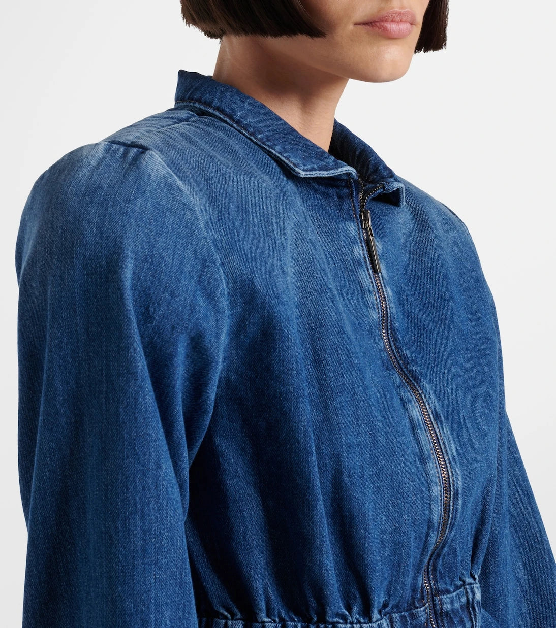 Nensi Dojaka - Gathered denim jacket