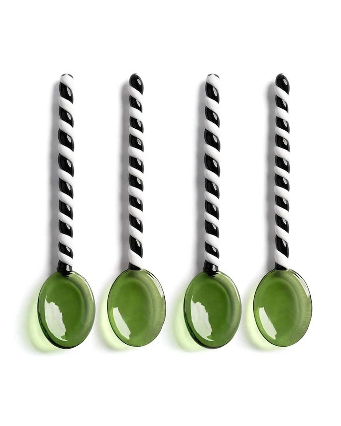 &k amsterdam Spoon Duet Green Kaşık Seti (4 Parça)