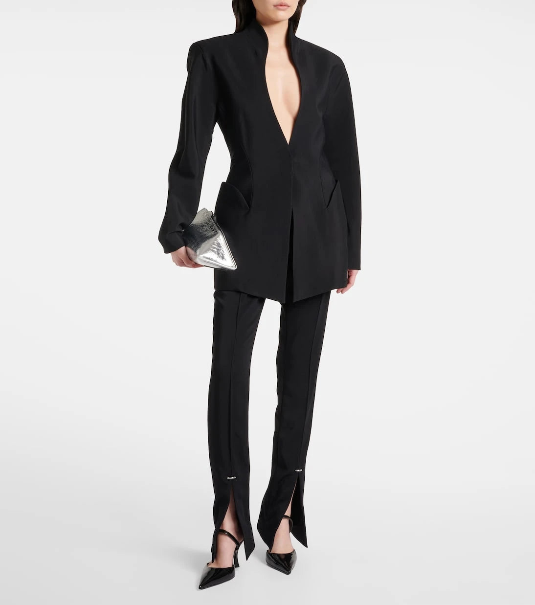Mugler - Pierced high-rise flared pants