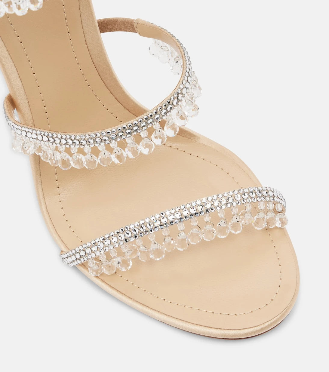 Rene Caovilla - Chandelier embellished satin sandals