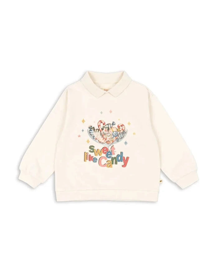Детски памучен суичър Konges Sløjd SPOTTY LS POLO GOTS