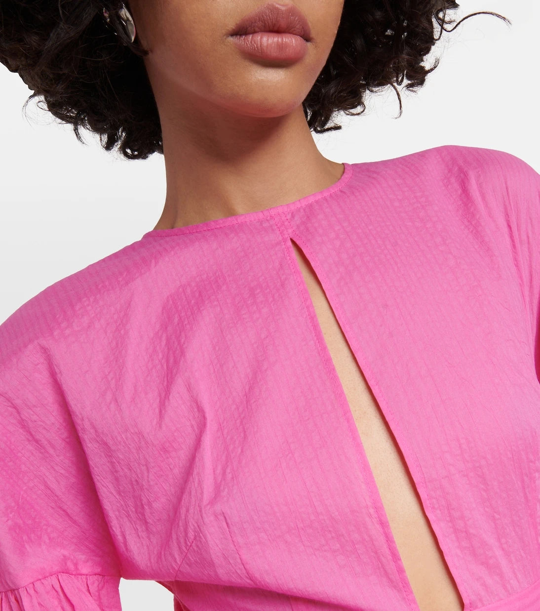 Marysia - Roset puff-sleeve cotton maxi dress