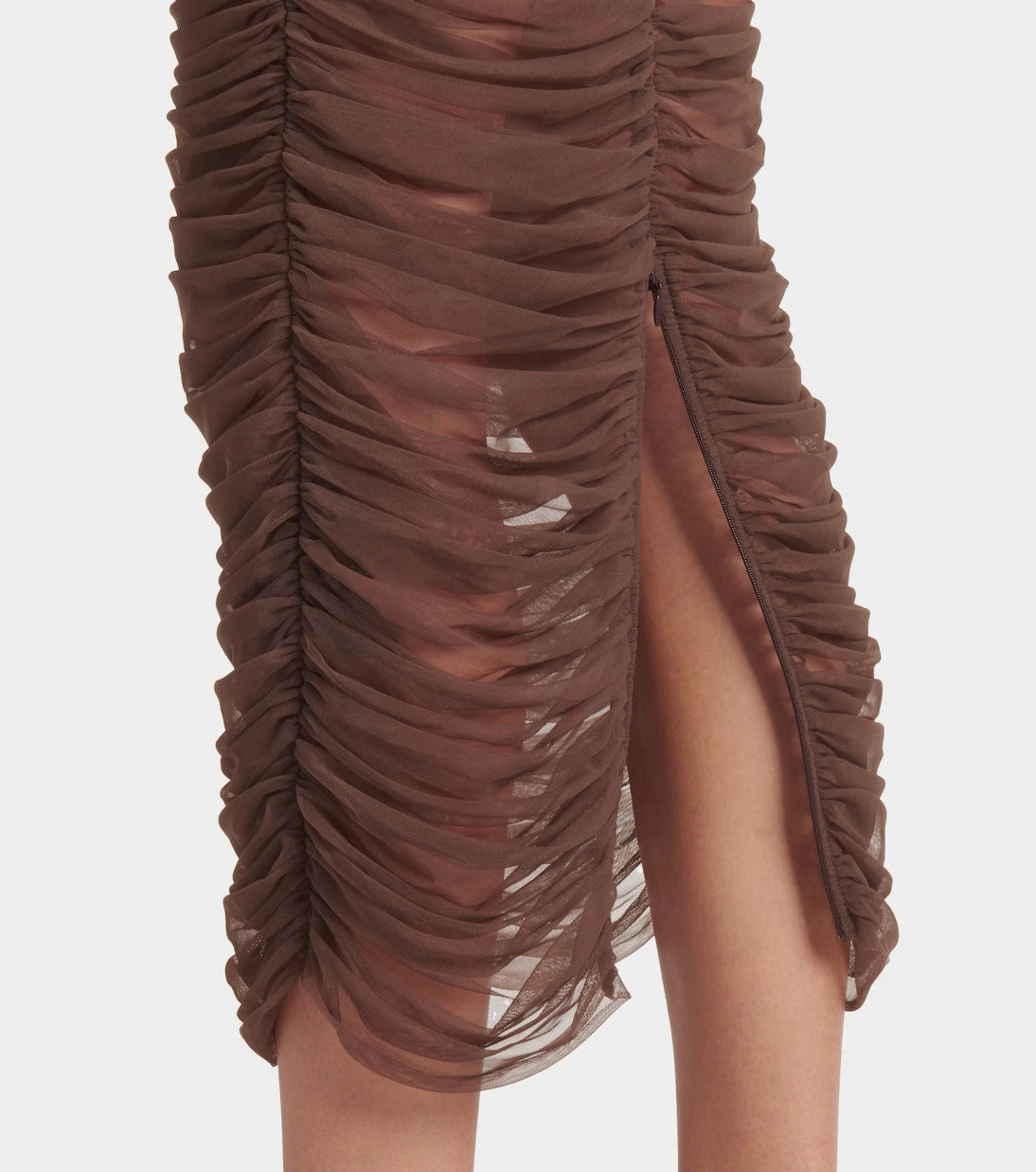 Alex Perry - Ruched mesh midi skirt