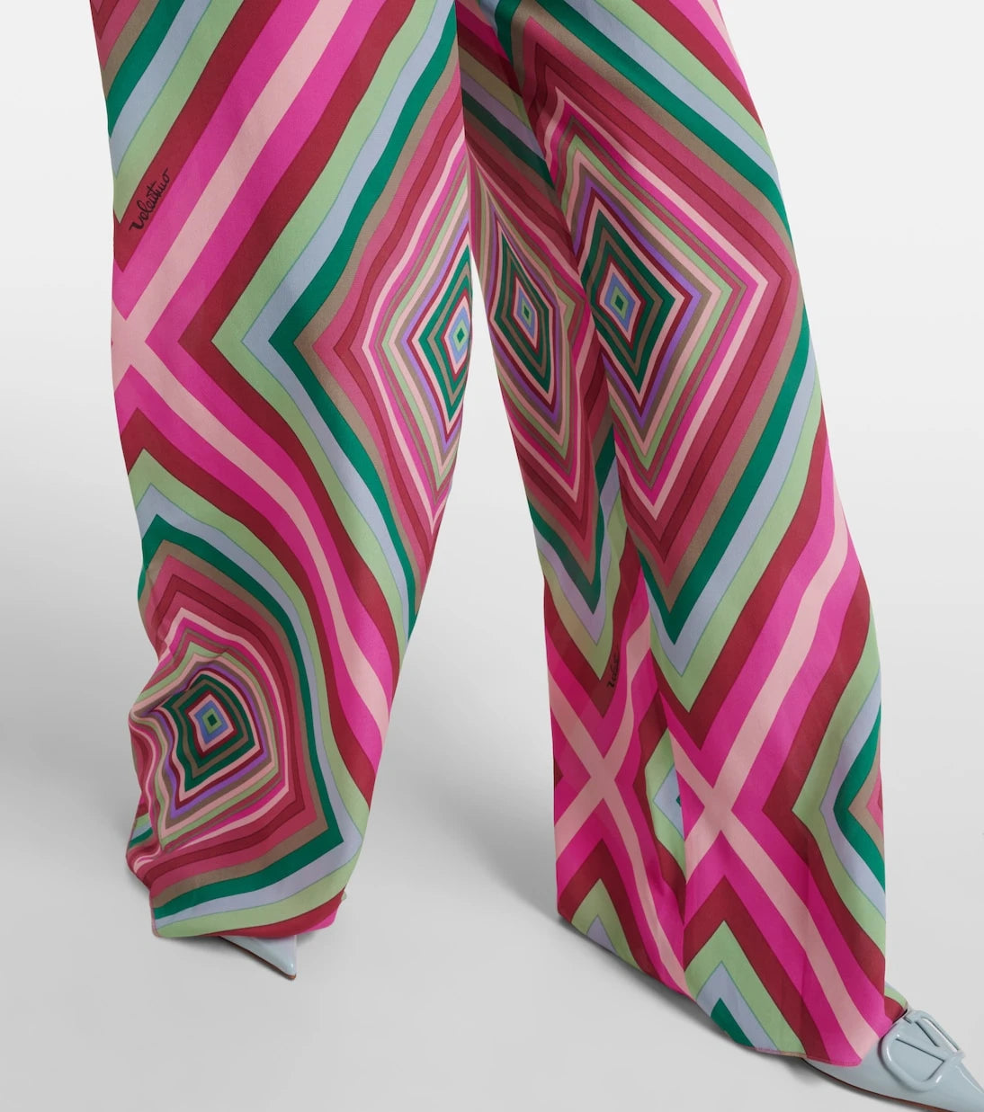 Valentino - Printed silk palazzo pants