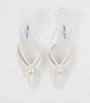 White Sana 50 Satin Embellished Mules