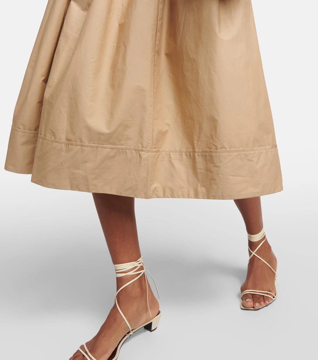 CO - A-line cotton midi skirt