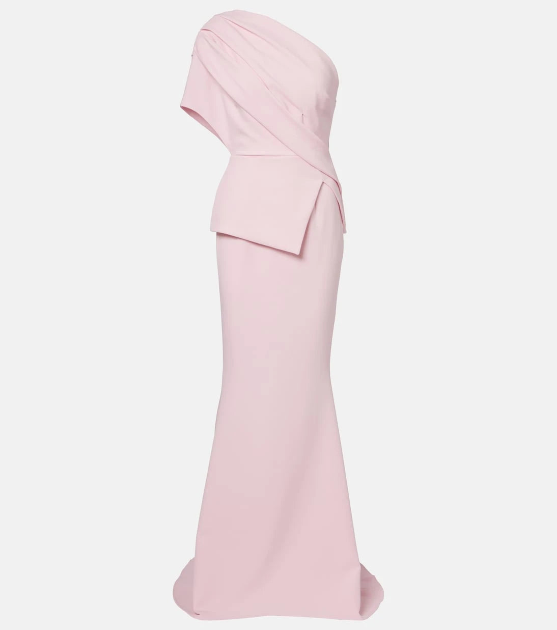 Safiyaa - Elyna draped one-shoulder crêpe gown