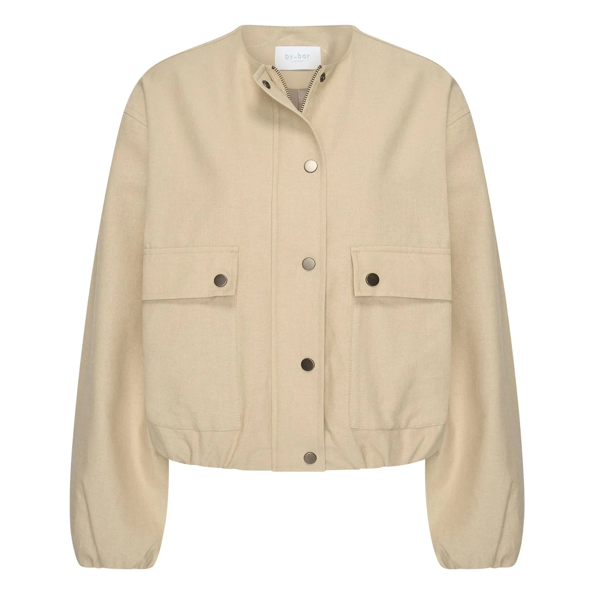 By Bar - Maggie Cotton and Linen Jacket | Dark Beige