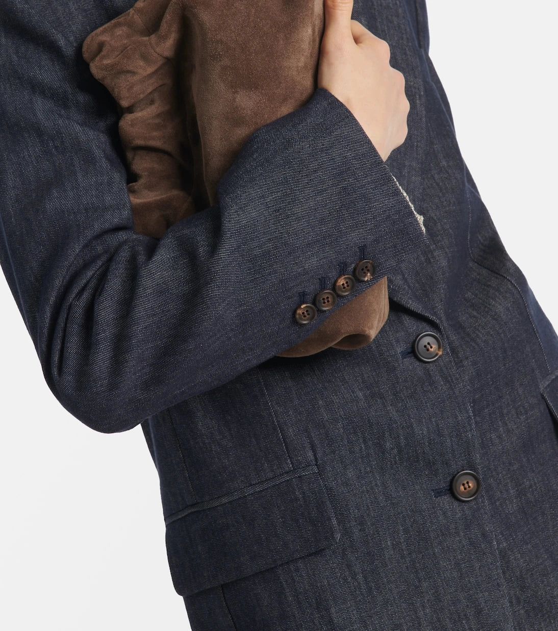 Brunello Cucinelli - Single-breasted denim blazer