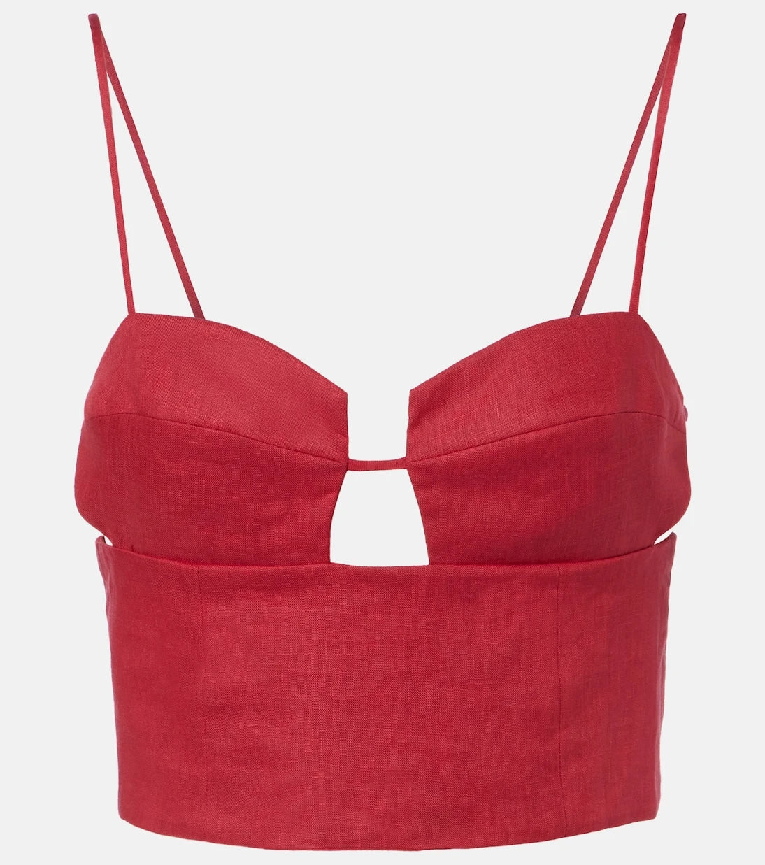Cala de la Cruz - Imperia cutout linen crop top