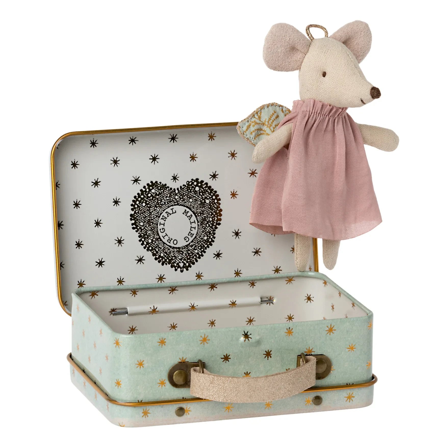Maileg - Angel Mouse & Suitcase