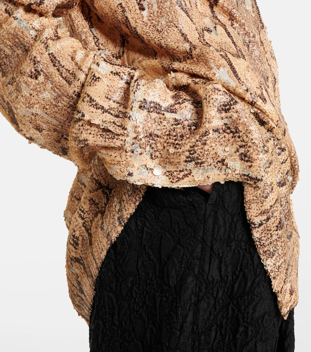 Dries Van Noten - Sequined snake-effect shirt