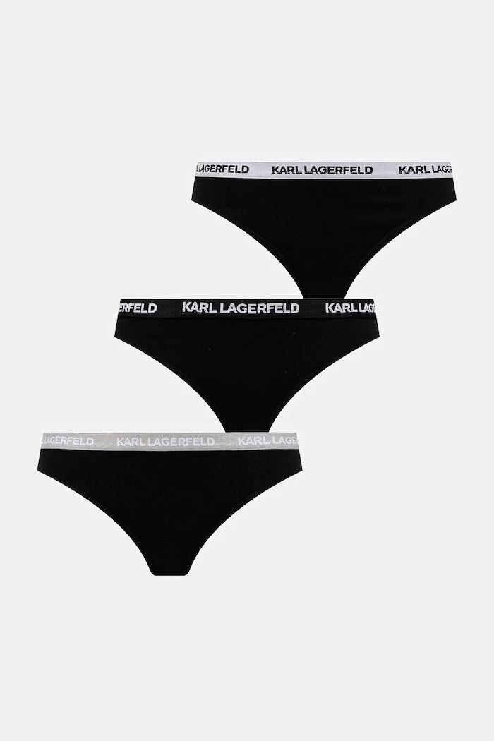Karl Lagerfeld kadın pamuklu tanga 3'lü set