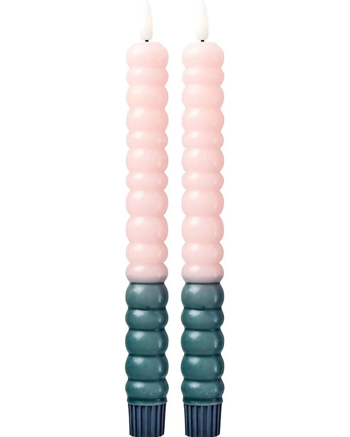 Rice Soft Pink LED Mum Seti (2 adet)