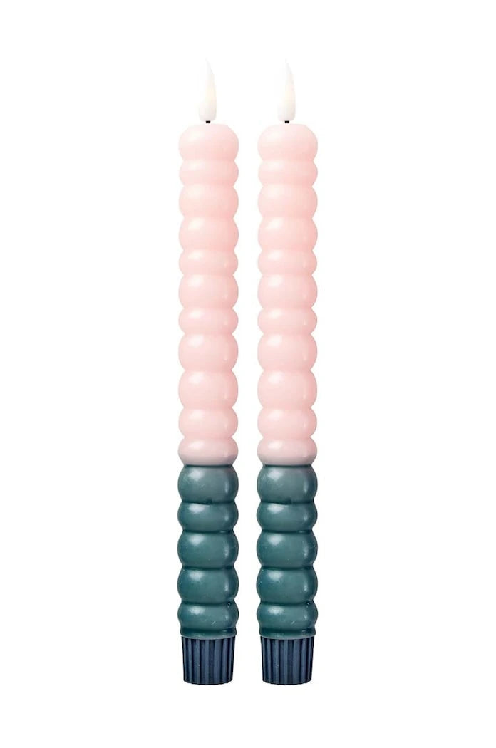 Rice Soft Pink LED Mum Seti (2 adet)