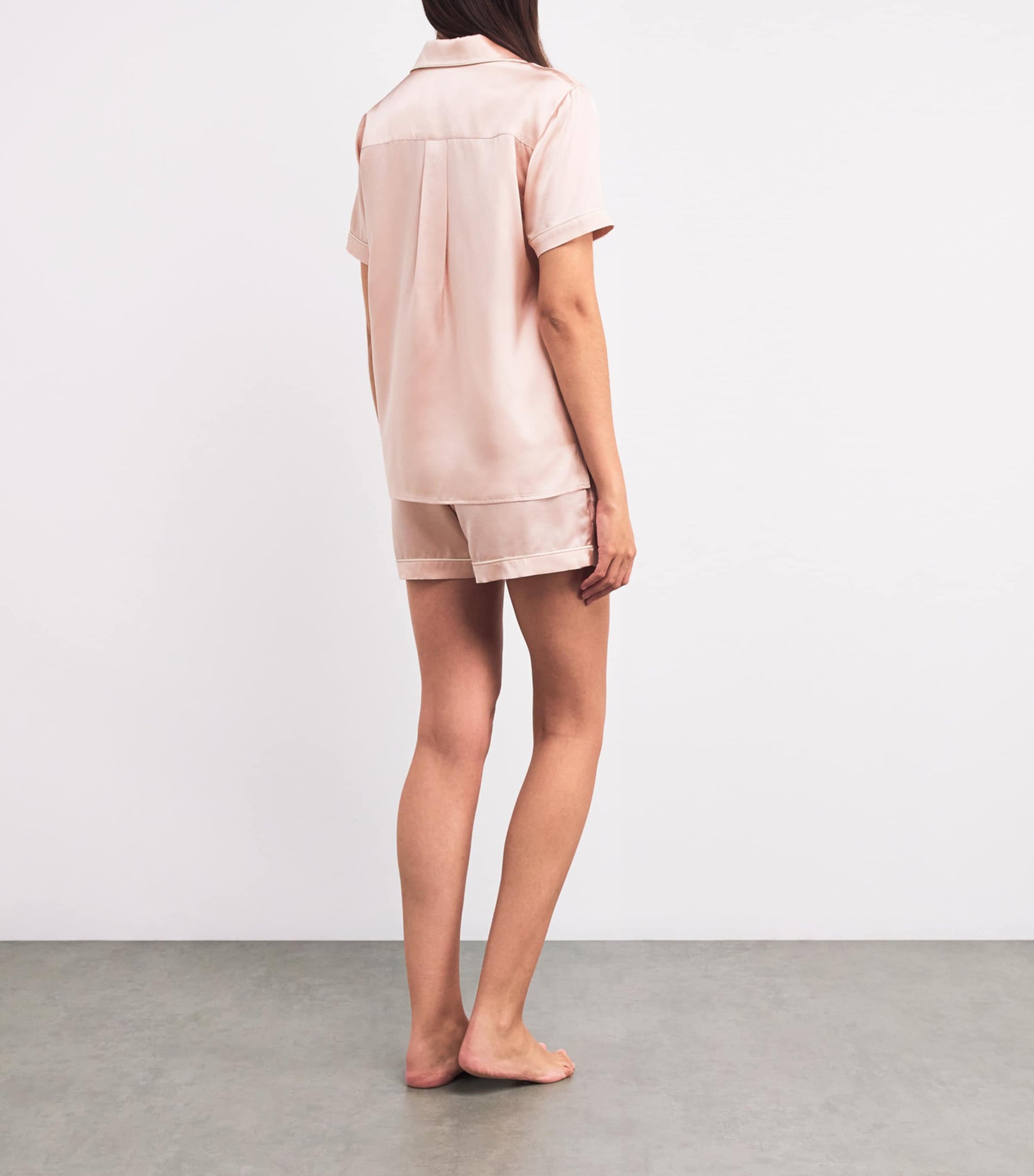 Harrods Pink Silk Short Pyjama Set