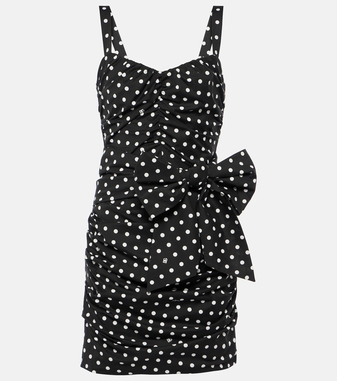 Dolce&Gabbana - Polka-dot cotton-blend minidress