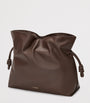 LOEWE Brown Large Leather Flamenco Purse