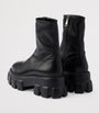 Prada Black Nappa Leather Monolith Ankle Boots
