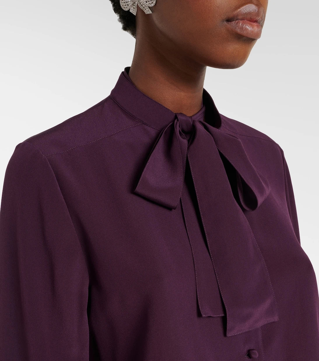 Valentino - Tie-neck silk crêpe de chine blouse