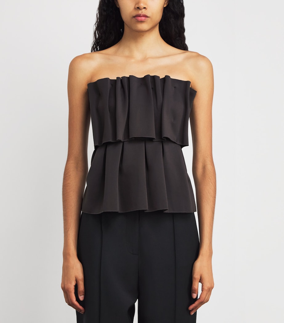 House Of Dagmar Brown Sculpted Tube Top