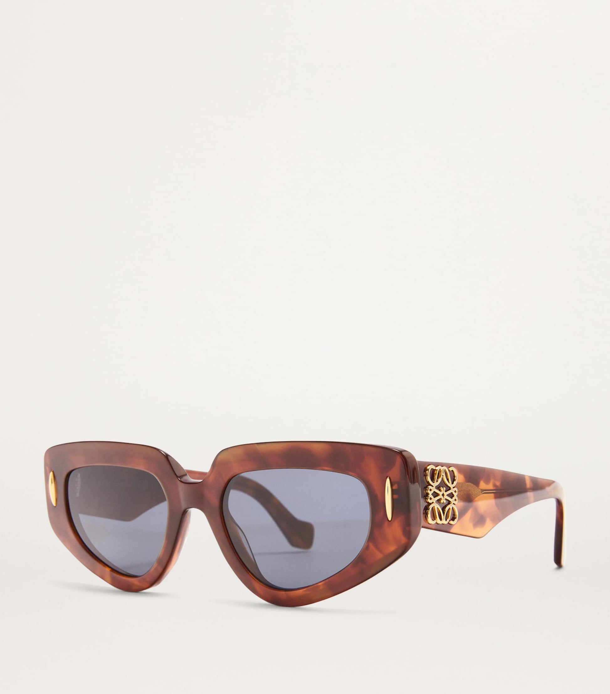 LOEWE Brown Small Acetate Butterfly Screen Sunglasses