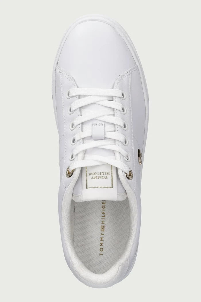 ESSENTIAL ELEVATED COURT SNEAKER kadın deri spor ayakkabı