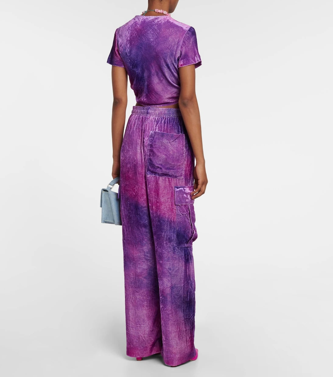 Acne Studios - Flocked velvet crop top