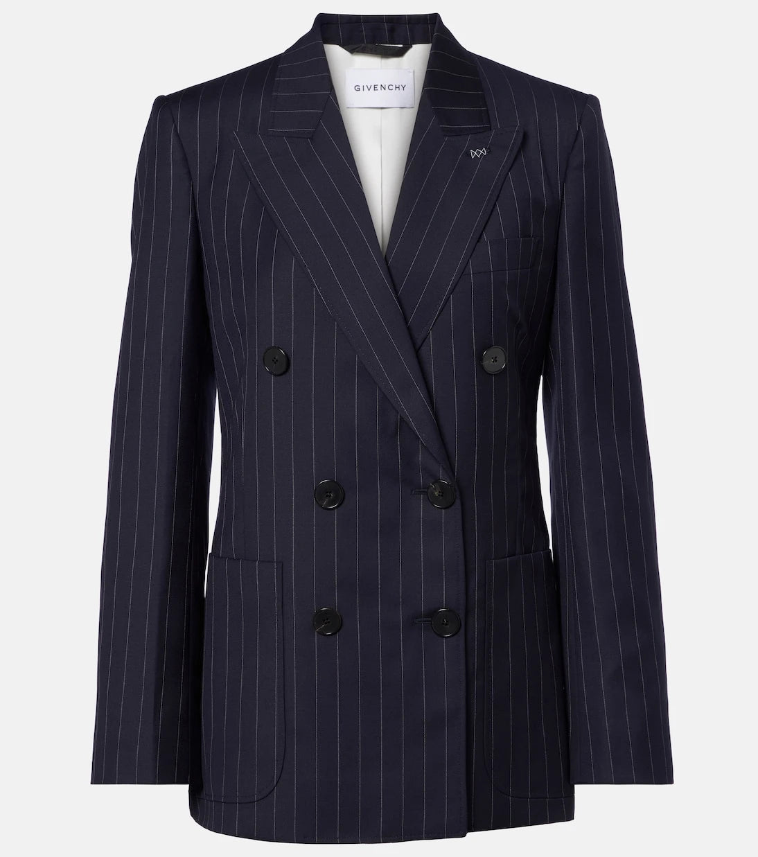 Givenchy - Pinstripe double-breasted wool blazer