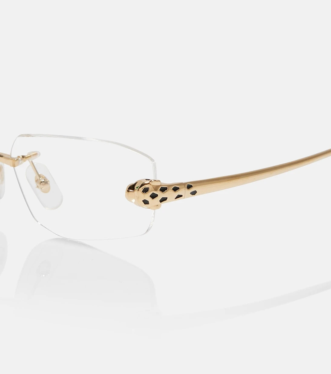 مجموعة كارتييه للنظارات - نظارات Panthère De Cartier الشمسية مستطيلة الشكل