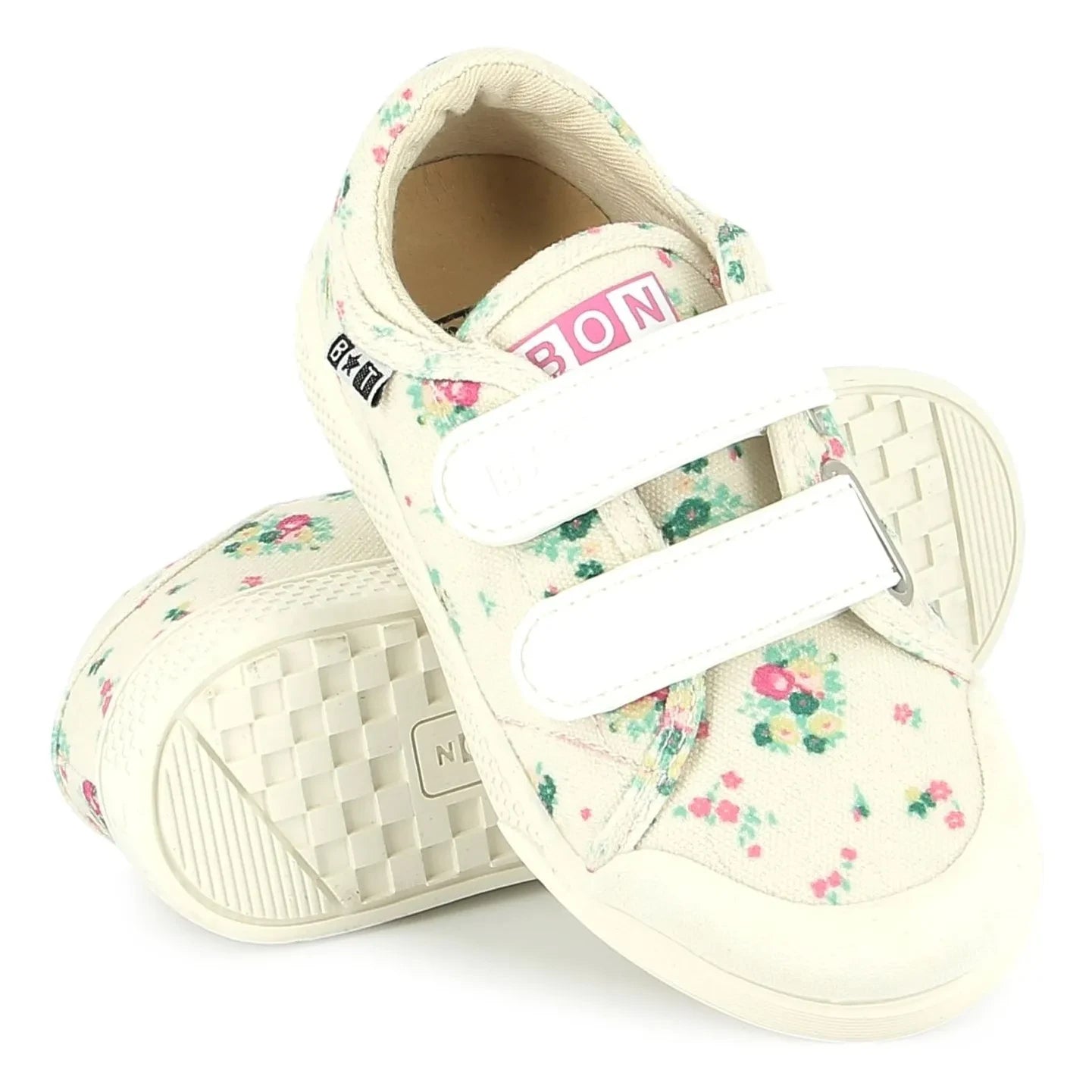 Bonton - Flowery Izy Scratch Sneakers | Ecru