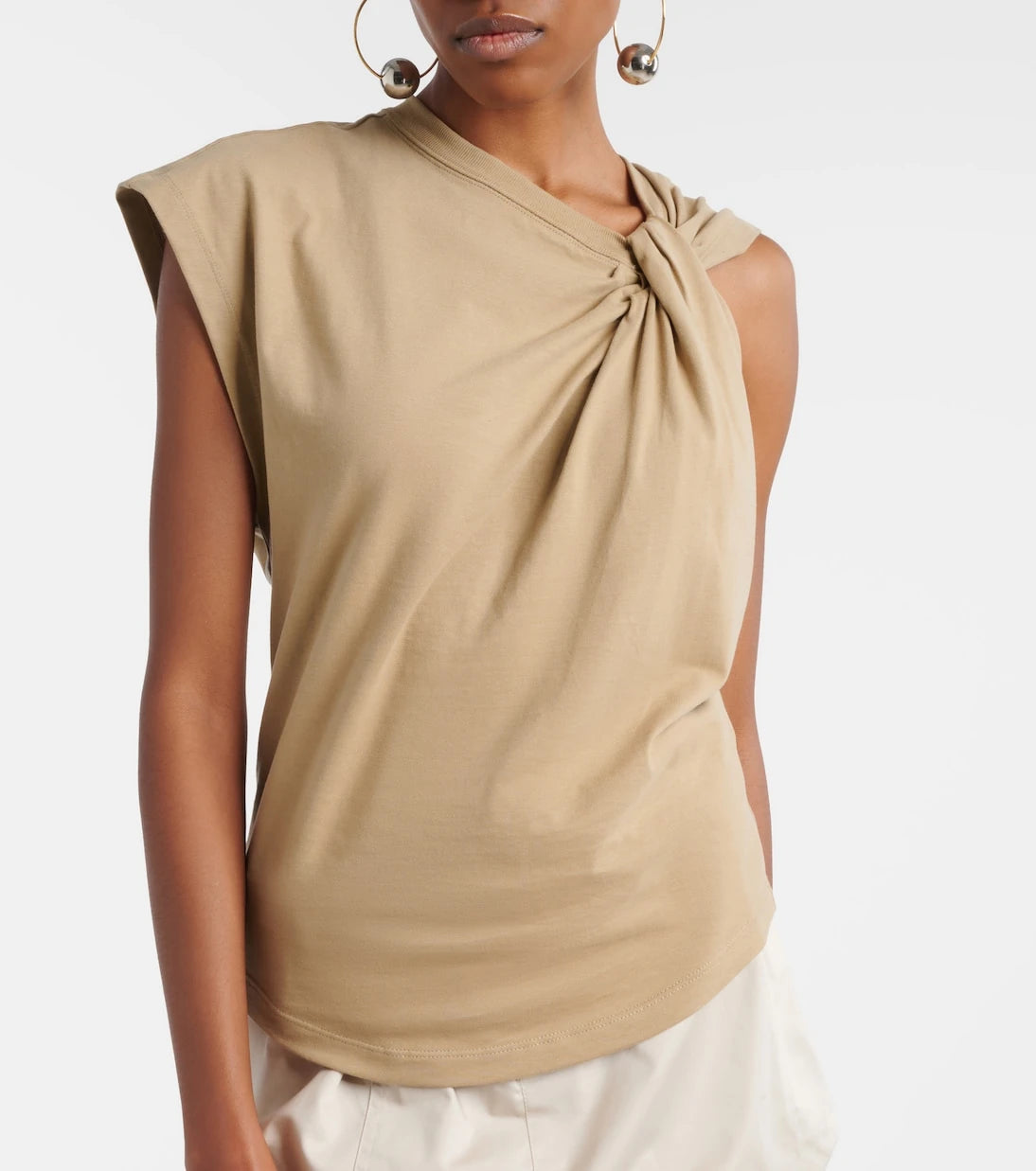 Isabel Marant - Nayda gathered cotton jersey T-shirt