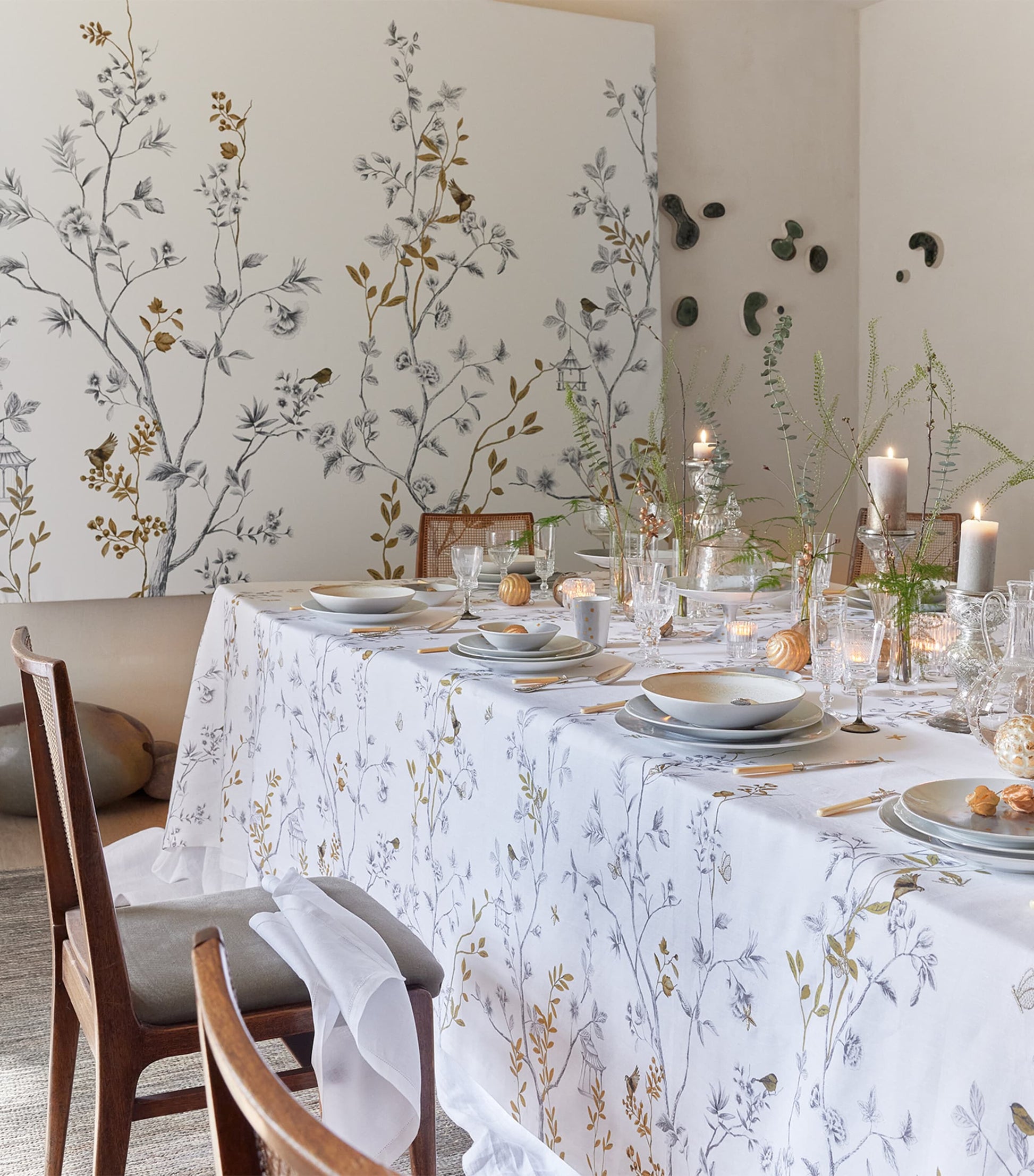 Linen Botanical Tablecloth (170cm x 380cm)