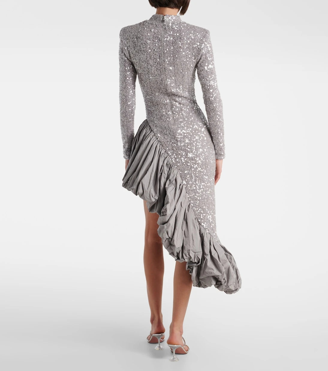 Rotate - Sequined asymmetric midi dress