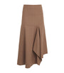 Fabiana Filippi Virgin Wool Asymmetric Midi Skirt