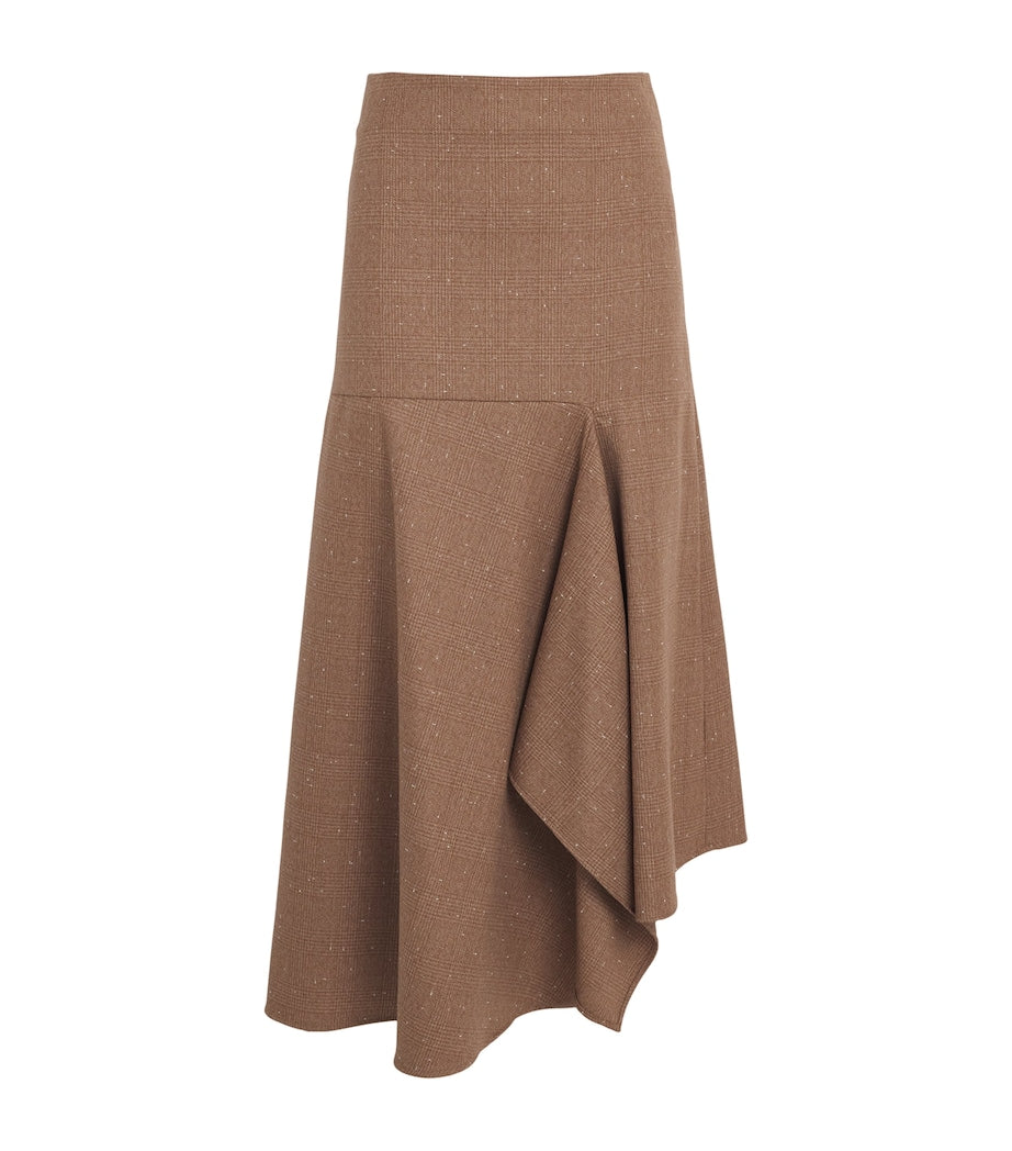Fabiana Filippi Virgin Wool Asymmetric Midi Skirt